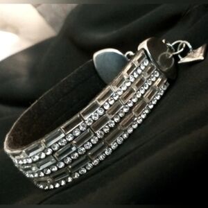 Elegant Silver and Black Guess Bracelet